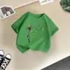 Camisetas de Manga Corta con Cuello Redondo para Niños y Niñas, Estilo Nuevo 2026 Transfronterizo, Tops de Algodón con Estampado de Dibujos Animados de Moda, Tendencia en Ropa Infantil de Media Manga