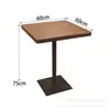 Mesas e Cadeiras Sólidas de Madeira Personalizadas para Comércio, Quiosques de Churrasco, Sofás, Hot Pot para Restaurante, Casa de Chá, Cafeteria, Mesas de Jantar Contra a Parede