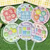 Ventilador de Mão Cartoon 3D Expansível com Texto Inspirador para o Verão, Mini Ventilador Portátil para Alunos do Ensino Fundamental, Atacado