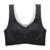 Ropa interior ultrafina de seda de hielo, hermosa espalda, talla grande, sin costuras, sin aro de acero, sujetador fruncido, chaleco deportivo para mujer