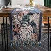 Ambiente Navideño Transfronterizo de Nuevo Estilo Banderín de Mesa Navideño de Alto Nivel Jacquard Banderín de Té Decoración Festiva para Mueble de TV Mesa de Comedor