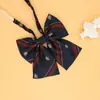 Gravata Borboleta Estilo Academia Escura para Mulheres Gravata Borboleta Casual JK Novo Estilo Japonês e Coreano Gravata Borboleta Floral JK Vermelha
