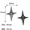 Broche Unisex Estrella Cruzada Ropa Bolsa Joyería con Hebilla Dorada Pin Esquina de Cuello Decoración Pin de Cuatro Hombres Estrella