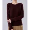 Suéter Furong sin costuras de cachemira y lana, top de punto de manga larga para mujer, cuello redondo, corte holgado, moda femenina otoño/invierno 2026