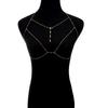 Cross-border europeu e americano Sexy exagerado praia casual corpo roupa cadeia colar flash diamante pingente tassel colar peitoral corrente