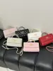 Nuevo Estilo Primavera y Verano 2026 Bolso de Mano Pequeño Estilo Chanel Bolso Kelly Bolso Cruzado Acolchado con Cadena Bolso de Hombro Mini para Mujer
