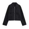 2024 Chaqueta Abrigo de Lana con Doble Bolsillo Estilo Europeo y Americano para Mujer Otoño e Invierno Estilo Ins Manga Larga Cuello Polo