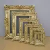 Moldura de Foto Estilo Europeu Retrô Moldura de Adereço para Cena de Casamento Moldura de Decoração de Casamento de Plástico Moldura para Foto de Vestido de Noiva Ornamento