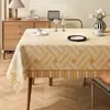 Toalha de Mesa de Luxo Leve de Alta Qualidade Impermeável e à Prova de Óleo Estilo Retro Americano Dopamina Tapete para Mesa de Jantar Estilo Ins Toalha de Mesa para Mesa de Centro
