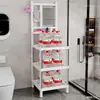 Estante de lavabo de pie para el hogar estante de almacenamiento anticuado para baño estante de lavabo de acero inoxidable tipo suelo rural moderno
