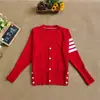 Cardigã suéter feminino casaco curto gola V novo primavera e outono exterior ebay vermelho tricotado 2023 top