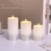 Venta Caliente Transfronteriza Vela Digital Led Muebles para el Hogar Espolvoreada con Polvo Navidad Día de San Valentín Luz de Atmósfera para Escritorio Creativa