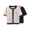 Fabricante Mayorista de Ropa para Mujer Transfronteriza 2026 Nuevo Estilo Europeo y Americano Moda Casual Cuello Redondo Manga Corta de Punto de Botones