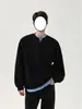 Nova Camisa Polo Estilo Coreano Splicing Xadrez Falsa Duas Peças para Primavera e Outono 2025 Marca Tendência Top de Moda de Alta Qualidade para Homens