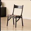 Cadeiras Vintage Criativas para a Sala de Estar, Cadeiras de Jantar de Madeira com Encosto, Cadeiras de Mesa de Hotel de Luxo Leve Estilo Antigo de Designer