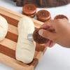 Patrón Navideño Palo de Rosa Ovni Cortador de Pan Europeo Baguette Portátil Redondo Suave Cuchillo para Pan Europeo Cuchillo para Recortar Pan