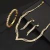 Venta caliente 2024 collar de joyería de novia pendientes pulsera al por mayor traje europeo y americano cadena de garra de pedrería traje de joyería al por mayor