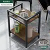 Ajedrez y Sala de Cartas Soporte de Té Casa de Té Habitación Privada Estable Cuadrado Almacenamiento Mesa Auxiliar con Cenicero Mesa de Mahjong de Doble Capa Portavasos