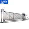 Aço Inoxidável Porta de Correr Escola Fábrica Porta Elétrica Porta Telescópica Segmentada Trilha Sem Rastreamento Suspensão Linear Porta de Correr