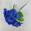 Flor de Hortênsia Artificial com 5 Galhos e Pétalas Grandes, Flor de Seda para Casamento e Decoração de Casa, Ornamento de Arranjo de Flores Artificiais, Disponível em Várias Cores