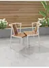 Mesa de Chá e Conjunto de Cadeiras para Lazer na Varanda Pátio Madeira Plástica Exterior Villa Exterior Casa Apartamento Pequeno Ao Ar Livre À Prova D'Água Proteção Solar