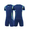 Conjunto de Uniforme de Futebol Respirável de Verão para Homens, Traje de Treino com Gola Alta, Meio Zíper e Manga Longa, Equipamento Esportivo Personalizado para Compra em Grupo de Equipe