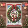 Bestseller transfronterizo Cortinas navideñas para ventanas, cinta para ventanas, tela de fondo, tela colgante, tela de fondo para decoración de fiestas, accesorios de fotografía