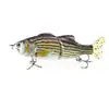Cebo Artificial de PVC Suave de 100 mm, 2 Secciones, Simulación de Pez, Señuelo de Plástico ABS, Señuelo de Pesca Articulado en Forma de S, Hundimiento, 2 Secciones, Pez Deslizante