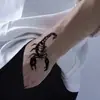Pegatinas de Tatuaje de Escorpión Audaz Transfronterizas, Pegatinas de Tatuaje Impermeables y de Larga Duración Estilo Oscuro Personalizado