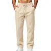 Calça Casual Masculina Transfronteiriça Quatro Estações Solta Simples Leve Luxo Perna Reta Cor Sólida Uso Diário Deslocamento Casual Corrida Calça Longa