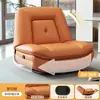 Sillón sofá individual, sofá cápsula espacial, sofá reclinable eléctrico giratorio para sala de estar, mecedora multifuncional de cuero WY