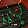 Exquisito Collar con Gancho para Oreja de Zirconia en Forma de Gota de Agua Estilo Francés, Versátil Conjunto Estilo Palacio Vintage, Joyería Exagerada de Gama Alta de Nicho