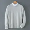 Comércio Exterior Outono/Inverno Novo Suéter Masculino 100% Lã Pura Engrossado Gola Redonda Quente Camada Base de Negócios Malha Versátil