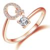 Anillos Cruzados Joyería Creativa para Mujeres Anillos Ajustables Abiertos Anillos de 26 Letras Venta al por Mayor Estilo Europeo y Americano