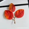Folhas Simuladas com Cores Ricas, Novas Folhas de Bordo para Fotografia, Adereços de Decoração para Casamentos ao Ar Livre, Artesanato Atacado de Folhas Artificiais