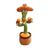 Cacto Coelho Dançarino, Flor Encantadora Que Pode Falar, Cantar e Dançar, Brinquedo de Pelúcia Elétrico