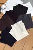 Blusa de Tricô Feminina Slim Fit com Gola Meio Alta, Manga Média, Novo Estilo 2026, Cor Sólida, Emagrecedora, Peça Básica Versátil, Lã de Verão