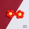 Un Pequeño Clavo de Flor Roja Creativo Flor Guardería Decoración de Pared de Fotos Accesorios de Resina Imán de Refrigerador de Año Nuevo Ins