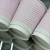 Taza de 7 onzas para bebidas calientes con asa, Taza de papel desechable para café, 205 ml