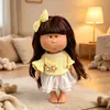 Roupas apenas Espanha Mia 30cm Boneca Batata Roupas Figura Rosa Suave Amarelo Flores Pequenas Conjunto Vestido Chiffon