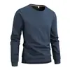 Sudadera Deportiva Lisa de Cuello Redondo para Hombre, Top Casual Transpirable de Manga Larga para Primavera y Otoño, Camiseta Base Antibacteriana y Cálida