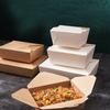 Caja de Almuerzo de Papel Kraft al Por Mayor Embalaje para Llevar Comida Rápida Caja Ligera para Ensalada Barbacoa Pollo Frito Caja para Arroz Frito Material Amigable con el Medio Ambiente