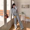 Conjunto de Sudadera Elegante Gris para Mujer, Nuevo Estilo Popular Otoño 2026, Conjunto de Dos Piezas Casual Reductor de Edad con Pantalones de Pierna Ancha