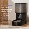 Comedero Inteligente WiFi para Mascotas 4L Dispensador Automático de Comida para Perros y Gatos con Control por App, Temporizador y Grabación de Voz