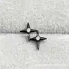 Aretes de Aleación de Titanio Astmf-136 Serie Negro Brillante Rosca Interna de Titanio G23 Cabeza de Piercing de Zirconia