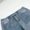 Pantalones Largos Casuales de Pierna Recta Micro-acampanados con Bolsillos Estampado de Estrella Retro Americano Magic Bear Personalidad Cleanfit
