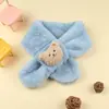 Cachecol Infantil Outono e Inverno 2022 Urso de Desenho Animado Recheado Pelo de Coelho Sintético Cachecol Infantil Espesso para Meninos e Meninas Protetor de Pescoço para Bebê