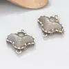 Anel duplo de prata esterlina S925 acessórios de moeda da sorte vintage fosco dupla face material de miçangas DIY feito à mão joias atacado