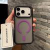 Adecuado para Funda de Teléfono iPhone 17 con Airbag Magnético, Apple 16 Pro Max Antideslizante Cobertura Completa Sensación de Piel Mate Funda Protectora