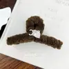 Grampo de Cabelo de Lã Outono e Inverno Presilha Tubarão Estilo Pequeno Elegante Presilha Tubarão na Parte de Trás da Cabeça Acessórios de Cabelo Versáteis Acessórios de Cabeça Femininos Venda por Atacado